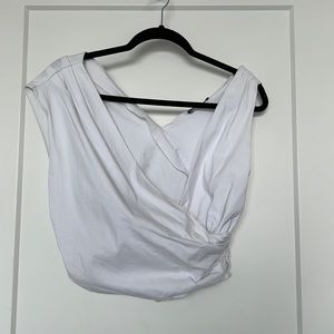 ZARA | White Cross Front Crop Top